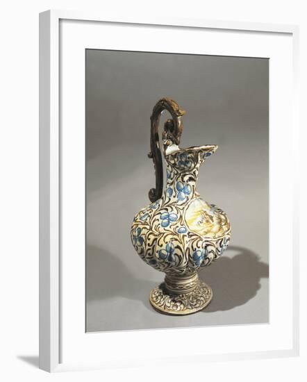 Pitcher, Ca 1750, Polychrome Decorated Ceramic, High-Temperature Firing-null-Framed Giclee Print