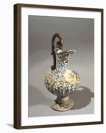 Pitcher, Ca 1750, Polychrome Decorated Ceramic, High-Temperature Firing-null-Framed Giclee Print