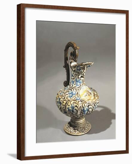 Pitcher, Ca 1750, Polychrome Decorated Ceramic, High-Temperature Firing-null-Framed Giclee Print
