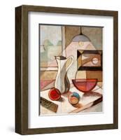 Pitcher Fruits Still Life-null-Framed Art Print