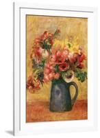 Pitcher of Flowers-Pierre-Auguste Renoir-Framed Art Print