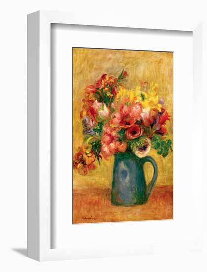 Pitcher of Flowers-Pierre-Auguste Renoir-Framed Premium Giclee Print