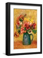 Pitcher of Flowers-Pierre-Auguste Renoir-Framed Premium Giclee Print