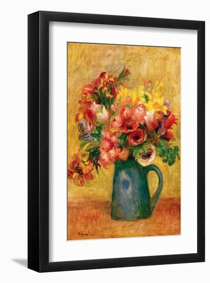 Pitcher of Flowers-Pierre-Auguste Renoir-Framed Premium Giclee Print