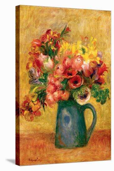 Pitcher of Flowers-Pierre-Auguste Renoir-Stretched Canvas