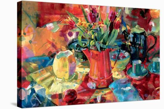 Pitcher of Flowers-Peter Graham-Stretched Canvas