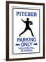 Pitcher Parking Only-null-Framed Art Print