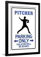 Pitcher Parking Only-null-Framed Art Print