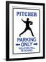 Pitcher Parking Only-null-Framed Art Print