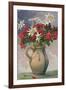 Pitcher Used as Flower Vase-null-Framed Art Print