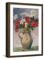 Pitcher Used as Flower Vase-null-Framed Art Print