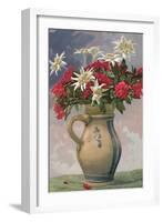 Pitcher Used as Flower Vase-null-Framed Art Print