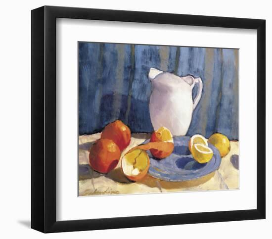 Pitcher with Tangelos and Lemons-Tony Saladino-Framed Art Print