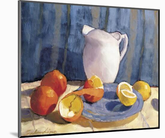 Pitcher with Tangelos and Lemons-Tony Saladino-Mounted Art Print