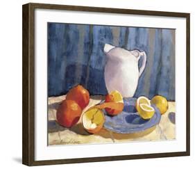 Pitcher with Tangelos and Lemons-Tony Saladino-Framed Art Print