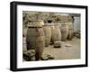 Pithoi Unearthed at the Archaeological Site of Akrotiri on Thera-null-Framed Giclee Print