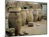 Pithoi Unearthed at the Archaeological Site of Akrotiri on Thera-null-Mounted Giclee Print