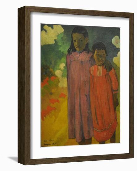 Piti Teina, 1892-Paul Gauguin-Framed Giclee Print