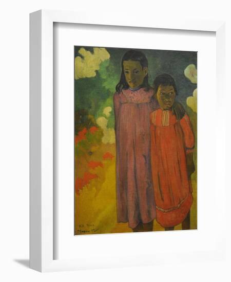 Piti Teina, 1892-Paul Gauguin-Framed Giclee Print