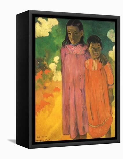 Piti Teina (Two Sisters), 1892-Paul Gauguin-Framed Stretched Canvas