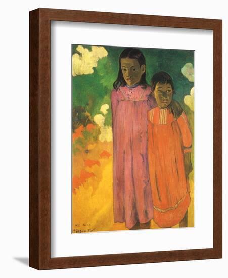 Piti Teina (Two Sisters), 1892-Paul Gauguin-Framed Giclee Print