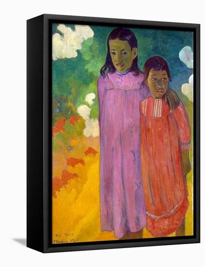 Piti Tiena, (Two Sister), 1892-Paul Gauguin-Framed Stretched Canvas