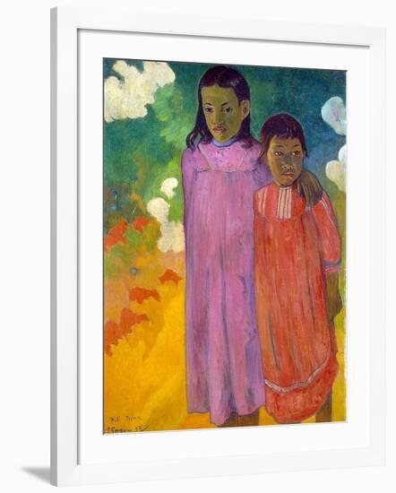 Piti Tiena, (Two Sister), 1892-Paul Gauguin-Framed Giclee Print