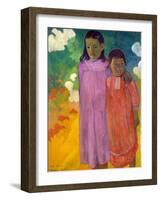 Piti Tiena, (Two Sister), 1892-Paul Gauguin-Framed Giclee Print