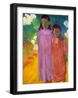 Piti Tiena, (Two Sister), 1892-Paul Gauguin-Framed Giclee Print