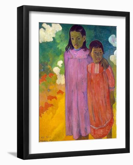 Piti Tiena, (Two Sister), 1892-Paul Gauguin-Framed Giclee Print