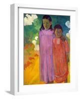 Piti Tiena, (Two Sister), 1892-Paul Gauguin-Framed Giclee Print