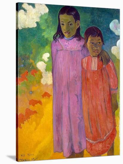 Piti Tiena, (Two Sister), 1892-Paul Gauguin-Stretched Canvas