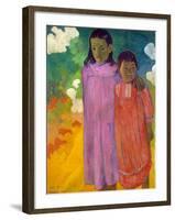 Piti Tiena, (Two Sister), 1892-Paul Gauguin-Framed Giclee Print