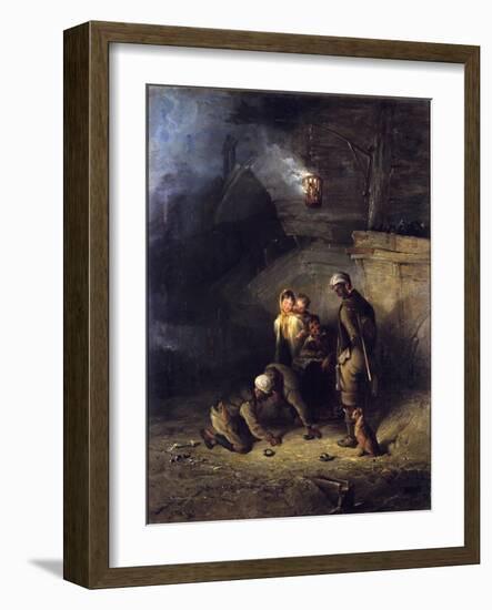 Pitmen Playing at Quoits-Henry Perlee Parker-Framed Giclee Print