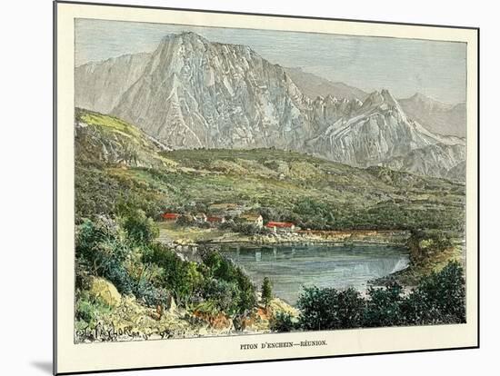 Piton D' Enchein, Reunion, C1880-Taylor-Mounted Giclee Print
