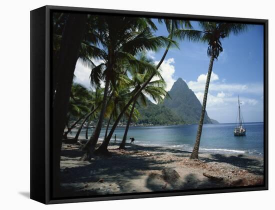 Pitons, St. Lucia, Windward Islands, West Indies, Caribbean, Central America-Harding Robert-Framed Stretched Canvas