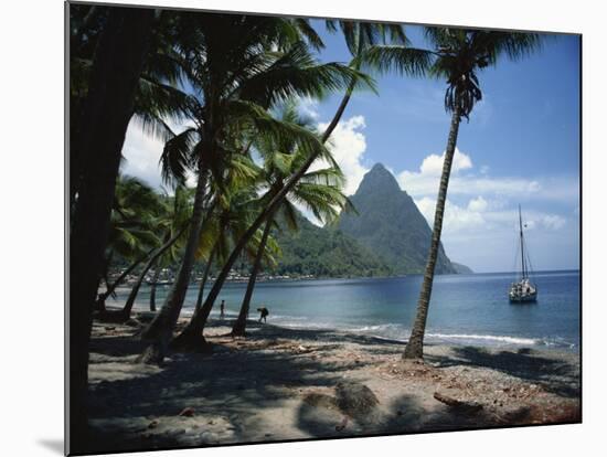 Pitons, St. Lucia, Windward Islands, West Indies, Caribbean, Central America-Harding Robert-Mounted Photographic Print