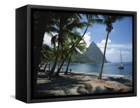 Pitons, St. Lucia, Windward Islands, West Indies, Caribbean, Central America-Harding Robert-Framed Stretched Canvas