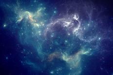 Colorful Space Nebula-pitris-Art Print