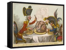 Pitt and Napoleon-James Gillray-Framed Stretched Canvas