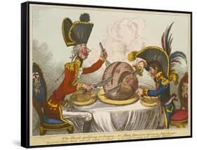 Pitt and Napoleon-James Gillray-Framed Stretched Canvas