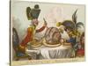 Pitt and Napoleon-James Gillray-Stretched Canvas