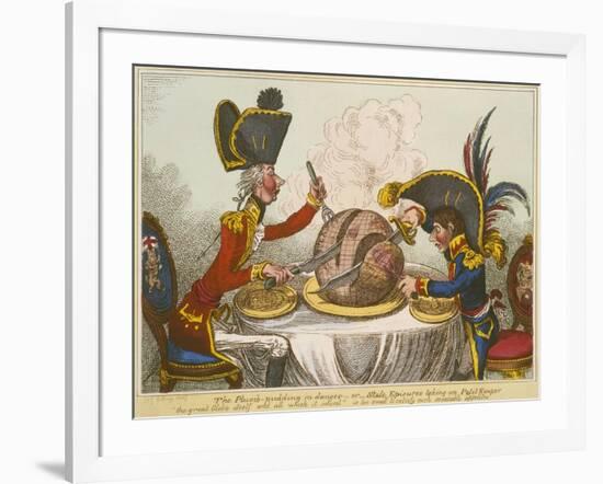 Pitt and Napoleon-James Gillray-Framed Giclee Print