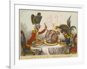 Pitt and Napoleon-James Gillray-Framed Giclee Print