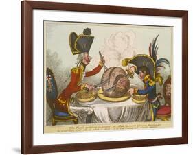 Pitt and Napoleon-James Gillray-Framed Giclee Print