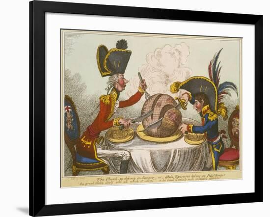 Pitt and Napoleon-James Gillray-Framed Giclee Print