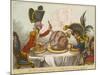 Pitt and Napoleon-James Gillray-Mounted Giclee Print