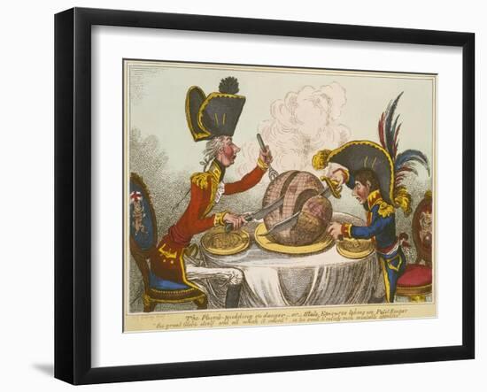 Pitt and Napoleon-James Gillray-Framed Giclee Print