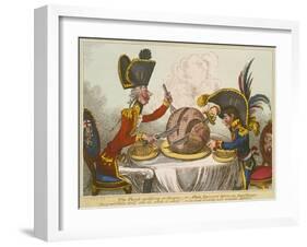 Pitt and Napoleon-James Gillray-Framed Giclee Print