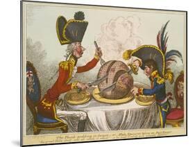 Pitt and Napoleon-James Gillray-Mounted Giclee Print